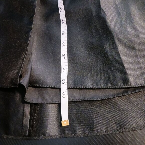 NEW Alfred Sung Jewel Neck Bowed Open-Back Trumpet Dress w/ Front Slit, Black, 0 - Picture 15 of 15